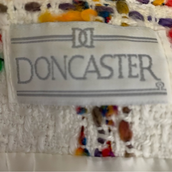 Doncaster Vintage Multicolor Tweed Plaid 2 Piece Skirt Suit Set - Picture 11 of 14